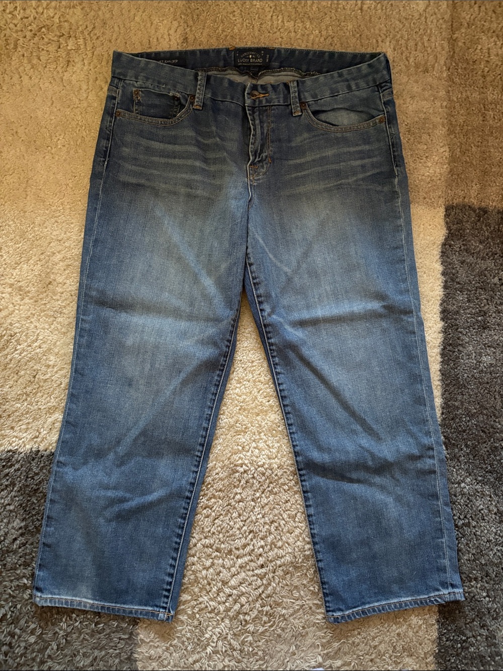 Lucky Brand Women's Cropped Ankle Jeans in Medium Blue Wash